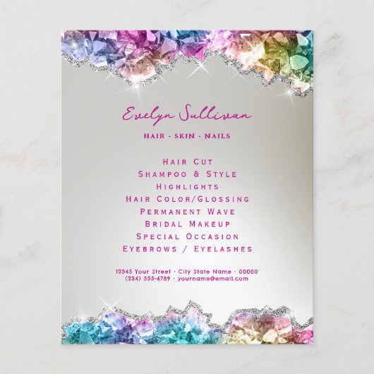 Iriserende kristallen flyer (Voorkant)