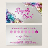 Iriserende kristallen loyaliteitskaart visitekaartje (Voorkant /achterkant)