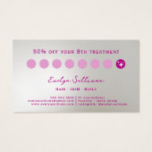 Iriserende kristallen loyaliteitskaart visitekaartje (Achterkant)