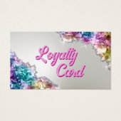 Iriserende kristallen loyaliteitskaart visitekaartje (Voorkant)