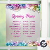 Iriserende kristallen Openingstijden Venster Cling Raamsticker (Huis)