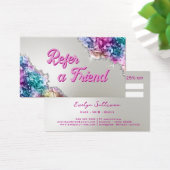 Iriserende kristallen verwijzingskaart visitekaartje (Bureau)