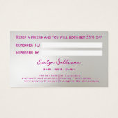 Iriserende kristallen verwijzingskaart visitekaartje (Achterkant)