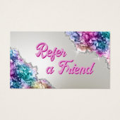 Iriserende kristallen verwijzingskaart visitekaartje (Voorkant)