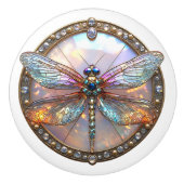 iriserende libel diamanten saffieren keramische knop (Voorkant)