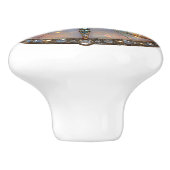 iriserende libel diamanten saffieren keramische knop (Zijkant)