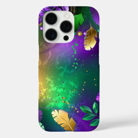 Iriserende mardi gras achtergrond met kralen Case-Mate iPhone case (Achterkant)