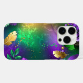 Iriserende mardi gras achtergrond met kralen Case-Mate iPhone case (Achterkant (horizontaal))