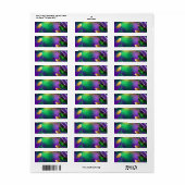 Iriserende mardi gras achtergrond met kralen etiket (Full Sheet)