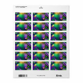Iriserende mardi gras achtergrond met kralen etiket (Full Sheet)