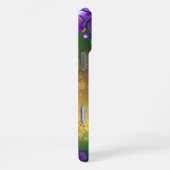 Iriserende mardi gras achtergrond met kralen iPhone hoesje (Rechterkant)