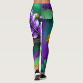 Iriserende mardi gras achtergrond met kralen leggings (Achterkant)