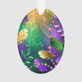 Iriserende mardi gras achtergrond met kralen ornament (achterkant)