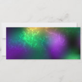 Iriserende mardi gras achtergrond met kralen save the date (Achterkant)