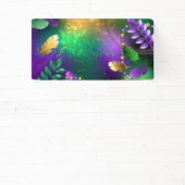 Iriserende mardi gras achtergrond met kralen spandoek (Insitu)