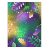 Iriserende mardi gras achtergrond met kralen tafelkleed (Voorkant)