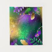 Iriserende mardi gras achtergrond met kralen wandkleed (Voorkant)