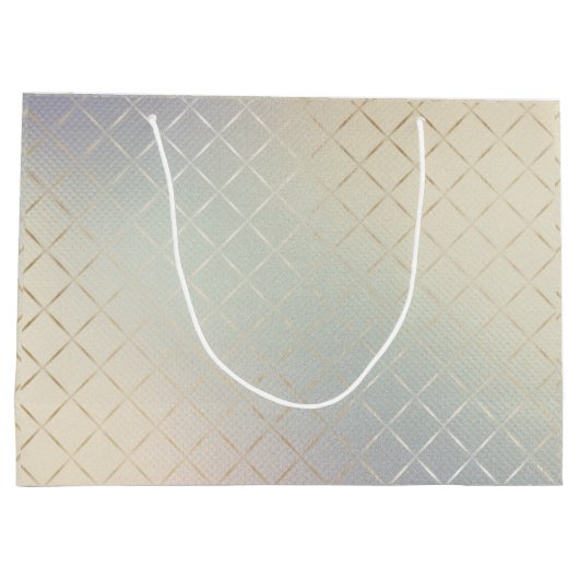 Iriserende moderne luxe monogram groot cadeauzakje (Achterkant)