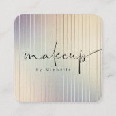 Iriserende moderne make-up artiest vierkante visitekaartje (Voorkant)