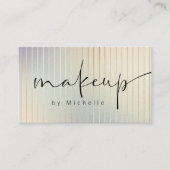 Iriserende moderne make-up artiest visitekaartje (Voorkant)