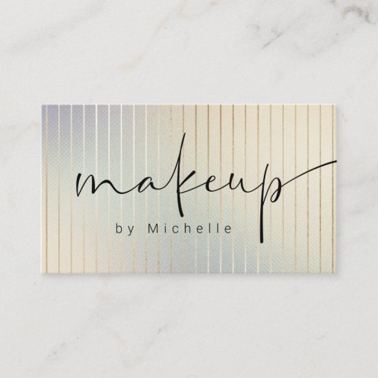 Iriserende moderne make-up artiest visitekaartje (Voorkant)