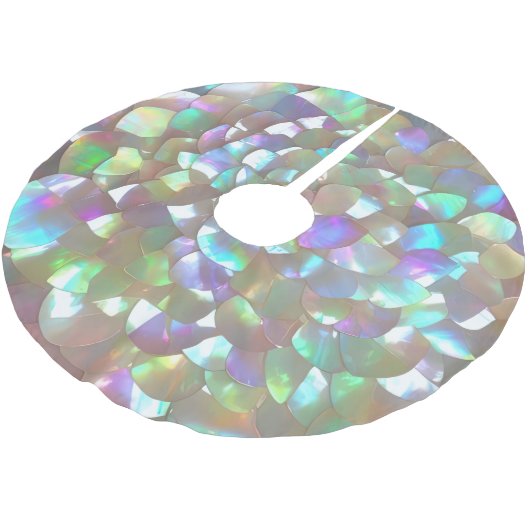 Iriserende Moeder van de Parel Zeemeermin Kerstboom Rok (Gekanteld)