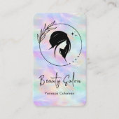 Iriserende Opal Beauty Salon Stijlvol Visitekaartj Visitekaartje (Voorkant)