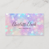 iriserende Opal Glitter QR-code Visitekaartje (Voorkant)