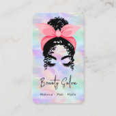 Iriserende Opal Stijlvol Beauty Salon Visitekaartj Visitekaartje (Voorkant)