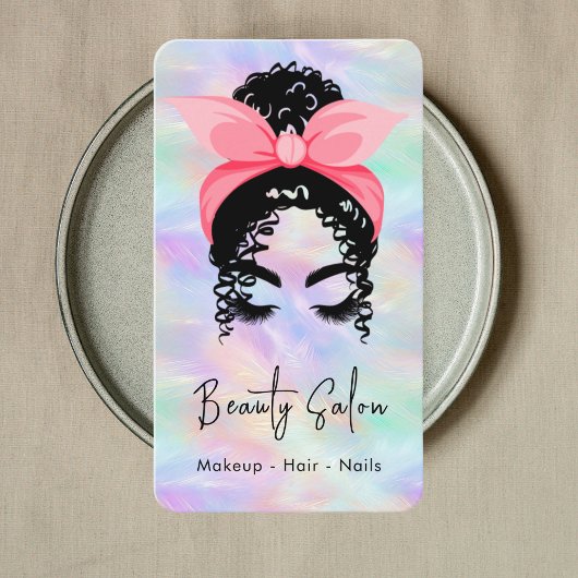 Iriserende Opal Stijlvol Beauty Salon Visitekaartj Visitekaartje