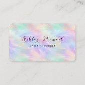 Iriserende Opal Stijlvolle Professionele Chic QR C Visitekaartje (Achterkant)