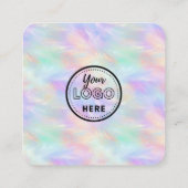 Iriserende Opal Stijlvolle QR code Laat ons een Re Vierkante Visitekaartje (Achterkant)