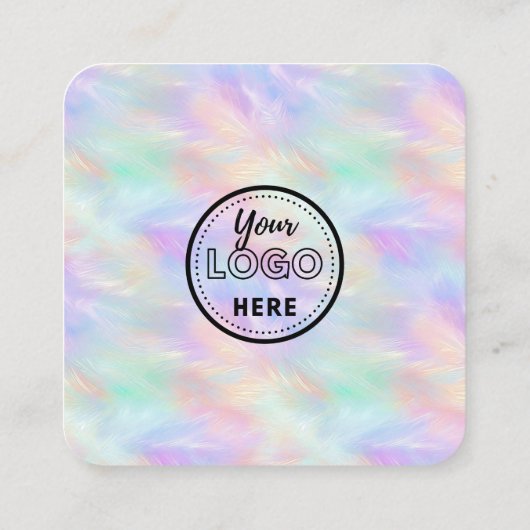 Iriserende Opal Stijlvolle QR code Laat ons een Re Vierkante Visitekaartje (Achterkant)