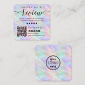 Iriserende Opal Stijlvolle QR code Laat ons een Re Vierkante Visitekaartje (Voorkant / Achterkant)