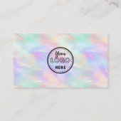 Iriserende Opal Stijlvolle QR Code Professionele L Visitekaartje (Achterkant)