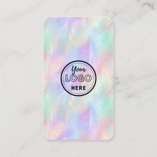 Iriserende Opal Stijlvolle QR Code Verbind met ons Visitekaartje (Achterkant)