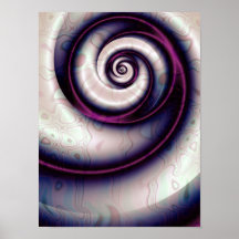 Iriserende Paarse Spiraal Abstracte Fractale Kunst