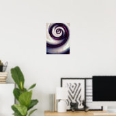 Iriserende Paarse Spiraal Abstracte Fractale Kunst Poster (Thuiskantoor)