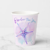 Iriserende Paarse zeesterren "Oneder" Zeeen bekers (Achterkant)