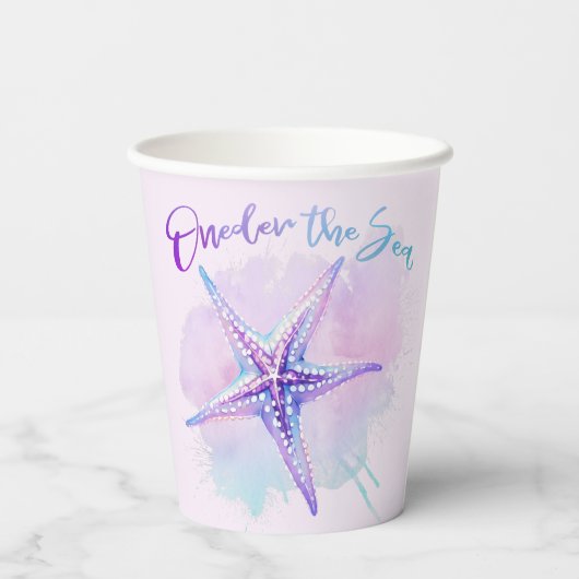 Iriserende Paarse zeesterren "Oneder" Zeeen bekers (Achterkant)