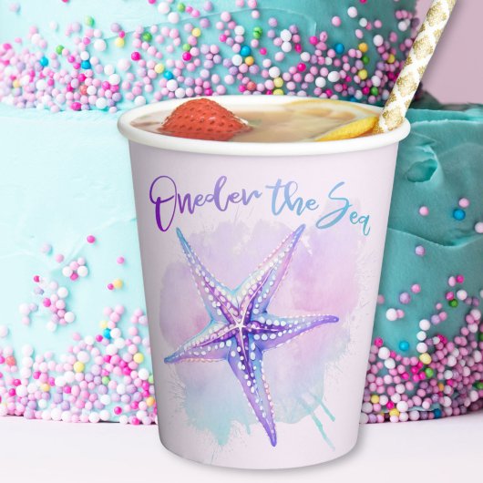 Iriserende Paarse zeesterren "Oneder" Zeeen bekers