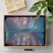 Iriserende parel in een Shell Decoupage Tissue Tissuepapier (Geschenk)