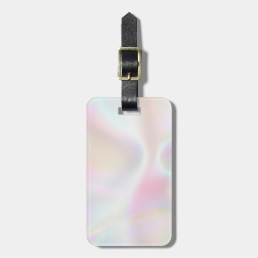 Iriserende Parel Opal Holografische Trendy Bagagelabel (Voorkant verticaal)