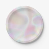 Iriserende Parel Opal Rainbow Metallic Holografisc Papieren Bordje (Voorkant)