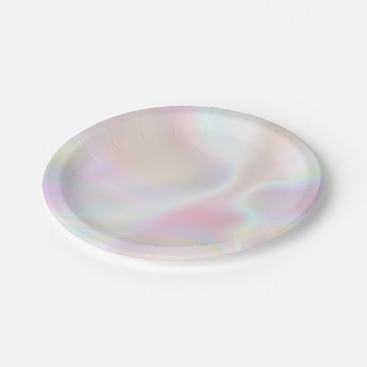 Iriserende Parel Opal Rainbow Metallic Holografisc Papieren Bordje (Gekanteld)