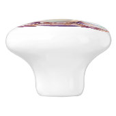 iriserende parel schelpvormige roze monogram keramische knop (Zijkant)