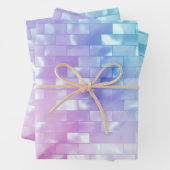 Iriserende parelmoer glinstert meisjesachtig inpakpapier vel (In situ)