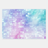 Iriserende parelmoer glinstert meisjesachtig inpakpapier vel (Voorkant)