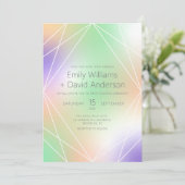 Iriserende pastel diamant geïnspireerd modern kaart (Staand voorkant)