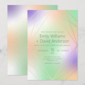 Iriserende Pastel Diamond geïnspireerd Roos Goud Kaart (Voorkant / Achterkant)